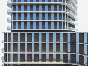 modern residential building Model 3D