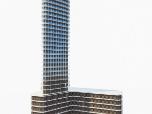 modern residential building Model 3D