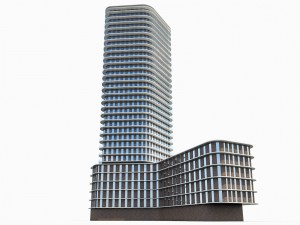 modern residential building Model 3D