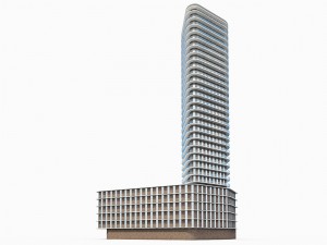 modern residential building Model 3D