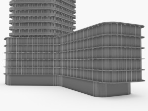 modern residential building Model 3D