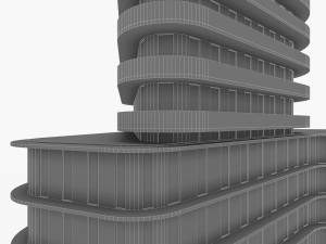 modern residential building Model 3D