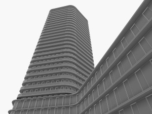 modern residential building Model 3D