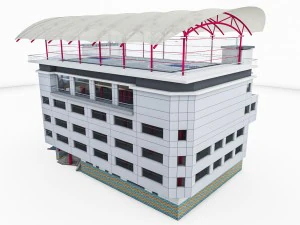 sport office buidling 3D Model