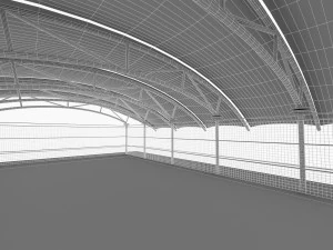 sport office buidling 3D Model