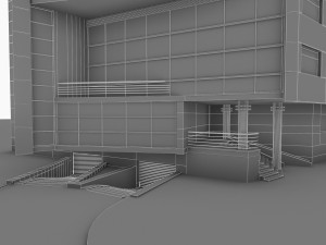 sport office buidling 3D Модель