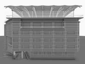 sport office buidling 3D Model