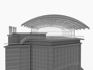 sport office buidling 3D Model