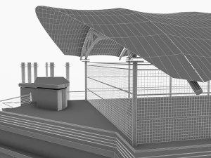 sport office buidling 3D Model