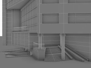 sport office buidling 3D Model