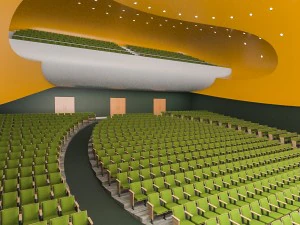 현대적인 콘서트홀 1000석 3D 모델