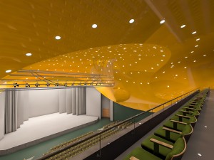 modern concert hall 1000 seats 3D Model