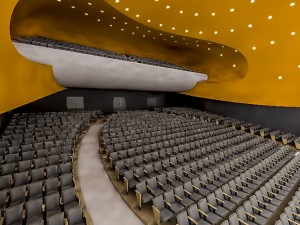 modern concert hall 1000 seats 3D Model