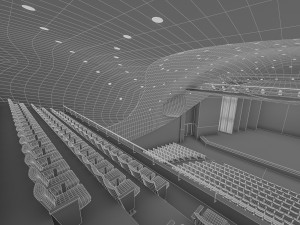 modern concert hall 1000 seats 3D Model