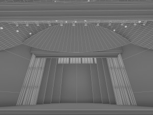 modern concert hall 1000 seats 3D Model