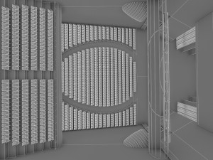 modern concert hall 1000 seats 3D Model