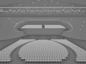 modern concert hall 1000 seats 3D Model