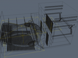modern concert hall 1000 seats 3D Model