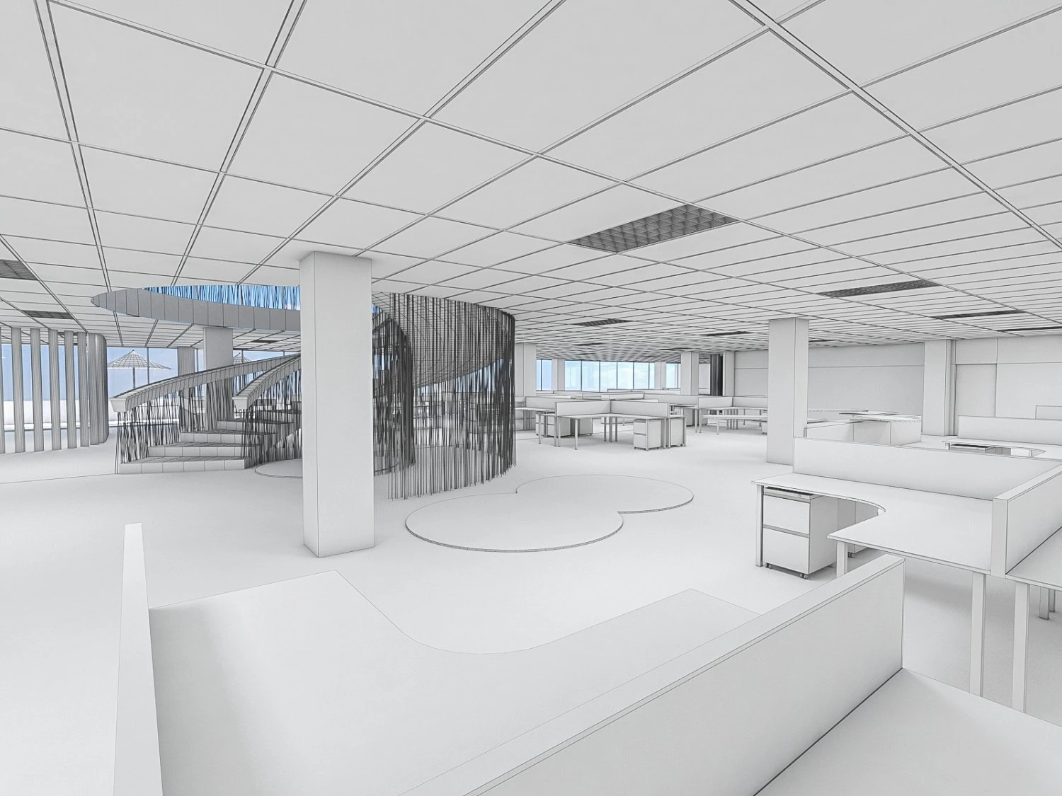 office interior 3D Model .c4d .max .obj .3ds .fbx .stl .blend 