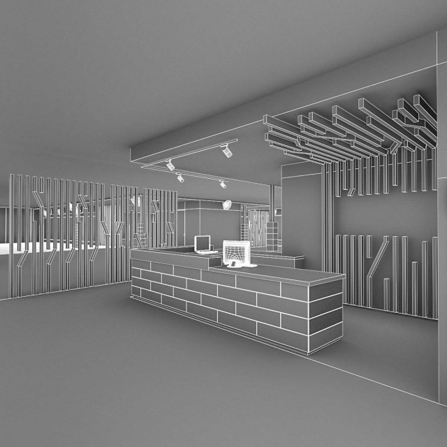 gym fitness center interior Modello 3D .c4d .max .obj .3ds .fbx .stl .blend 