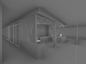 gym fitness center interior Modello 3D