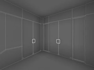 Інтер'єр тренажерного залу фітнес-центру 3D Модель