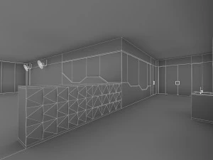 Інтер'єр тренажерного залу фітнес-центру 3D Модель