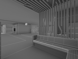 gym fitness center interior Modello 3D