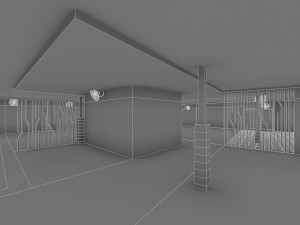 gym fitness center interior Modello 3D