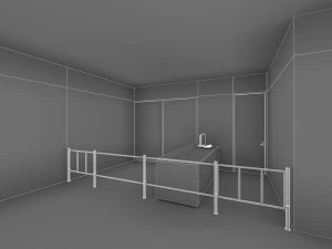 Інтер'єр тренажерного залу фітнес-центру 3D Модель