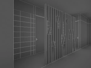 Інтер'єр тренажерного залу фітнес-центру 3D Модель