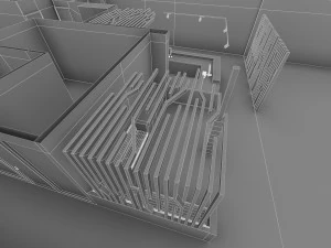 Інтер'єр тренажерного залу фітнес-центру 3D Модель