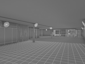 gym fitness center interior Modello 3D