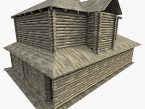 ancient log house Modelo 3D