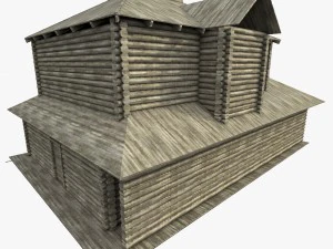 antigua casa de troncos Modelo 3D