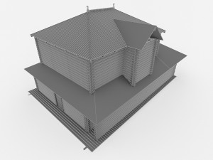 ancient log house 3D Модель
