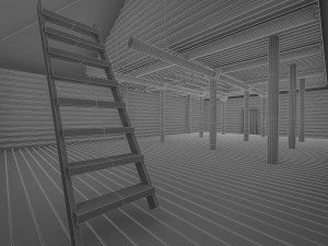 ancient log house 3D Model