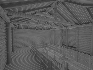 ancient log house 3D Модель