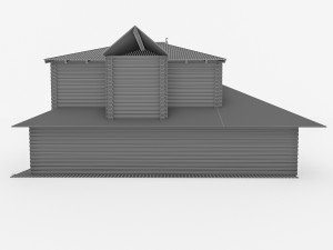 ancient log house 3D Модель