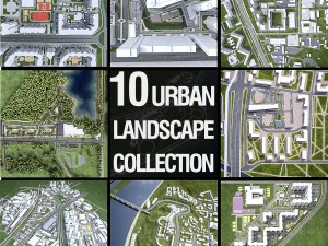 urban landscape collection - 10 pack 3D Model
