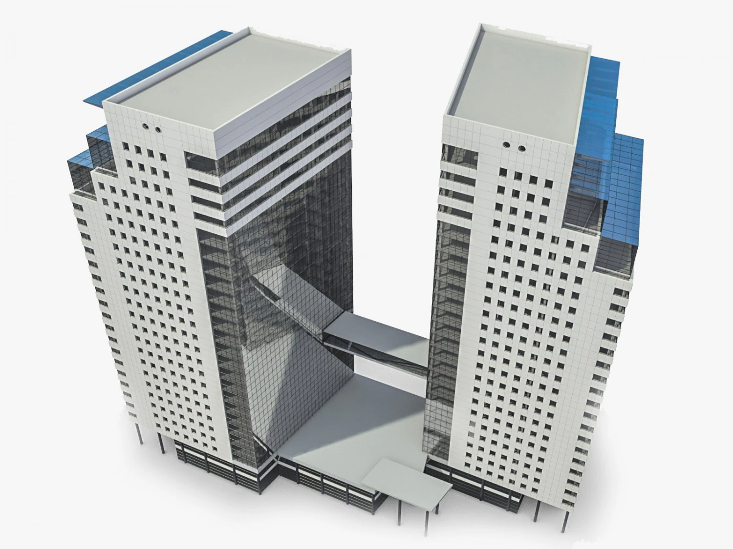 office building 07 3D Model .c4d .max .obj .3ds .fbx .stl .blend 