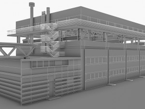 heavy truck service station Model 3D