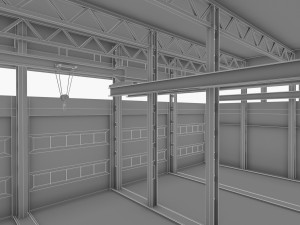 heavy truck service station Model 3D