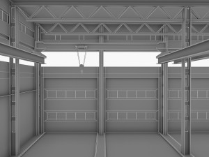 heavy truck service station Model 3D