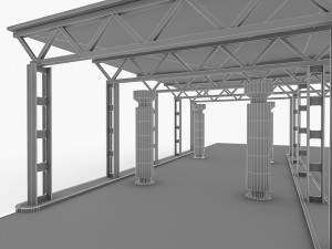 heavy truck service station Model 3D