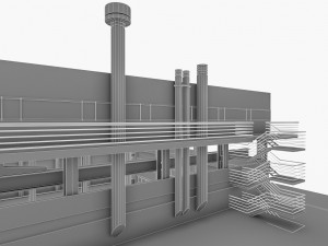 heavy truck service station Model 3D