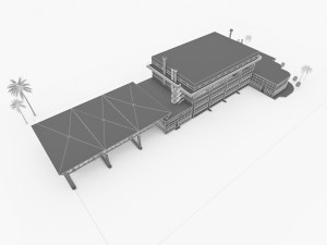 heavy truck service station Model 3D