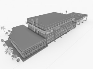 heavy truck service station Model 3D
