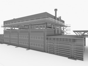 heavy truck service station Model 3D