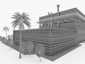 heavy truck service station Model 3D
